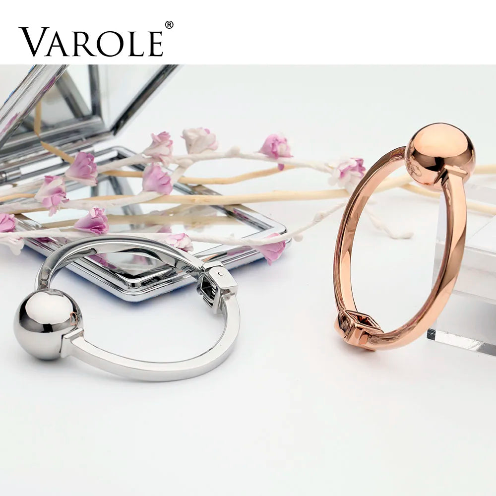 VAROLE Manschetten-Armreif mit großer Perle