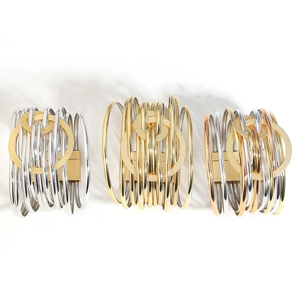 Modisches mehrlagiges Metall Armband für Damen