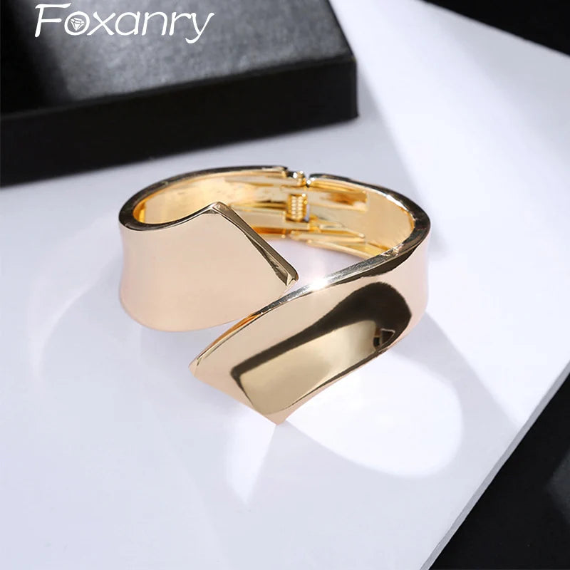 Foxanry elegantes Manschettenarmband für Damen